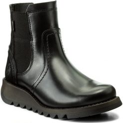 Sztyblety FLY LONDON - Sconfly GORE-TEX P144058000 Black. Czarne buty zimowe damskie marki Fly London, z gore-texu, na obcasie. W wyprzedaży za 339,00 zł.