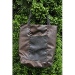 Torba tote XXL - brąz, vintage. Szare torebki klasyczne damskie Pakamera. Za 135,00 zł.