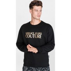 Versace Jeans Couture Bluza Czarny. Czarne bluzy męskie Versace Jeans Couture, l, z nadrukiem, z bawełny, bez kołnierzyka, bez rękawów, bez kaptura. Za 791,95 zł.