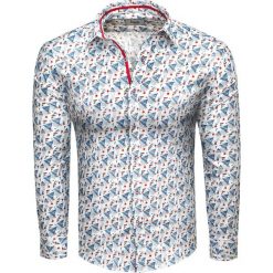 Koszula męska slim w wzory Recea. Koszule męskie Recea, xl, bez wzorów, z elastanu, eleganckie. W wyprzedaży za 69,99 zł.