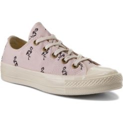 Trampki CONVERSE - Ctas 70 Ox 160506C Barely Rose/Almost Black/Egret. Różowe półbuty damskie Converse, bez wzorów, z gumy, bez zapięcia. W wyprzedaży za 259,00 zł.