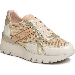 Sneakersy HISPANITAS - Ruth-V20 HV00124 Panna/Beige. Brązowe półbuty damskie Hispanitas, na co dzień, bez wzorów, ze skóry ekologicznej, bez obcasa, na koturnie, bez zapięcia. Za 499,00 zł.