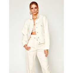 Kurtka jeansowa TOMMY HILFIGER ICONS WW0WW28016. Białe kurtki damskie TOMMY HILFIGER, bez wzorów, z bawełny, bez kaptura. W wyprzedaży za 719,00 zł.