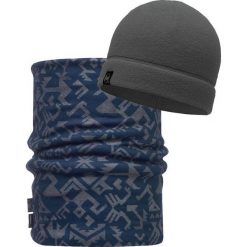 Czapki męskie: Buff Zestaw Buff Czapka Polarowa + Reversible Polar Neckwarmer Storm Blue kolor szaro-niebieski, dla dorosłych (BUF116129.702.10.00)