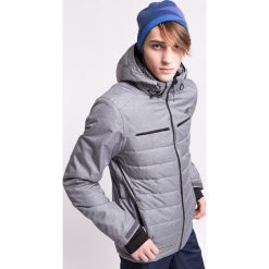 Kurtka narciarska męska KUMN256 - jasny szary melanż - 4F. Szare kurtki sportowe męskie 4f, na zimę, s, melanż, z poliesteru, z kapturem. Za 349,99 zł.