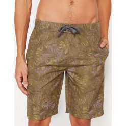 Szorty z nadrukiem. Brązowe kąpielówki męskie marki La Redoute Collections, moro, z materiału. Za 95,72 zł.