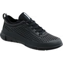 Ecco Intrinsic 86001351052 35 Czarne. Czarne buty sportowe damskie ecco, bez wzorów, ze skóry, sportowe. W wyprzedaży za 379,99 zł.