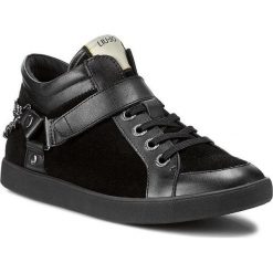 Sneakersy LIU JO - Sneaker Mid Coralie S65121 P0079 Nero 22222. Czarne półbuty damskie Liu Jo, z aplikacjami, ze skóry, bez obcasa, na płaskiej podeszwie, bez zapięcia. W wyprzedaży za 499,00 zł.
