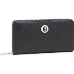 Duży Portfel Damski TOMMY HILFIGER - Th Core Lrg Za Wallet AW0AW07733 BDS. Czarne portfele damskie TOMMY HILFIGER, bez wzorów, ze skóry ekologicznej. Za 299,00 zł.
