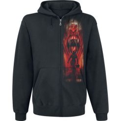 Bluzy męskie: Toxic Angel Riding Hood Bluza z kapturem rozpinana czarny