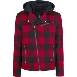 Kurtki męskie bomber: Brandit Ail Bikerjacket Kurtka czarny/czerwony