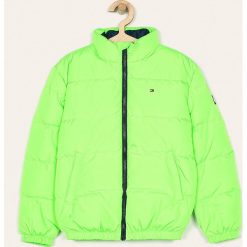 Tommy Hilfiger - Kurtka puchowa dziecięca 128-176 cm. Żółte kurtki chłopięce z poliesteru, krótkie. Za 749,90 zł.