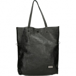 Torba - 4-232-O L NER. Czarne torebki klasyczne damskie Venezia, ze skóry. Za 319,00 zł.