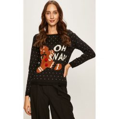 Only - Sweter. Czarne swetry damskie ONLY, s, bez wzorów, z dzianiny, bez rękawów, bez kaptura. W wyprzedaży za 89,90 zł.
