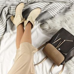 Botki - skóra naturalna - model 454 - kolor beż. Botki damskie Zapato, na wiosnę, ze skóry, eleganckie, za kostkę, na wysokim obcasie, na obcasie, na zamek. W wyprzedaży za 279,30 zł.