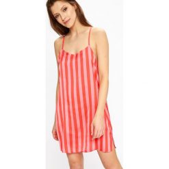 Dkny - Koszula nocna. Pomarańczowe koszule nocne damskie DKNY, s, bez wzorów, z poliesteru, z okrągłym kołnierzem, bez rękawów. W wyprzedaży za 89,90 zł.
