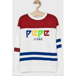 Pepe Jeans - Bluza dziecięca Tyler 128-180 cm. Bluzy chłopięce Pepe Jeans, z nadrukiem, z bawełny, bez rękawów, bez kaptura. W wyprzedaży za 149,90 zł.