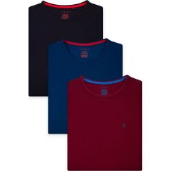 Zestaw 3 Koszulek Jenson. Czerwone t-shirty męskie LANCERTO, m, bez wzorów, z bawełny, klasyczne, z okrągłym kołnierzem. W wyprzedaży za 199,90 zł.