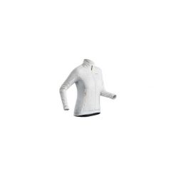 Kurtka polarowa hybrydowa turystyczna SH900 X-Warm damska. Białe kurtki damskie QUECHUA, na zimę, xs, bez wzorów, z elastanu, bez kaptura. Za 149,99 zł.