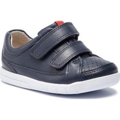 Sneakersy CLARKS - Emery Walk T 261420366 Navy Leather. Niebieskie trampki chłopięce Clarks, bez wzorów, ze skóry, na rzepy. W wyprzedaży za 159,00 zł.