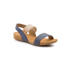 LASOCKI RST-141-13 Jeansowy. Sandały damskie Lasocki, bez wzorów, z jeansu, bez obcasa, bez zapięcia. Za 119,99 zł.