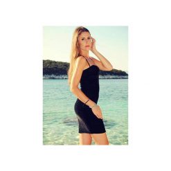 Krótka czarna aksamitna sukienka Velvet Queen. Brązowe sukienki mini damskie marki WOW, na co dzień, s, z materiału, z krótkim rękawem. Za 180,00 zł.