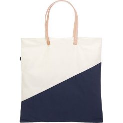 Shopper bag damskie: Shopper bag „Palm Tote” w kolorze biało-granatowym
