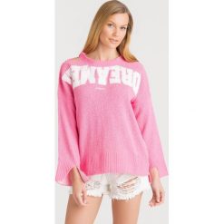 SWETER pinko. Różowe swetry damskie Pinko, s, z nadrukiem, z dzianiny, bez rękawów, bez kaptura. Za 680,00 zł.