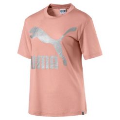 KOSZULKA PUMA CLASSIC 575067 31. Różowe koszulki damskie Puma, bez wzorów, bez kołnierzyka, bez rękawów. Za 95,00 zł.