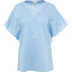 Escada Sport NAIDELLY Bluzka ligth blue. Niebieskie koszule damskie Escada Sport, bez wzorów, z bawełny, sportowe, bez kołnierzyka, bez rękawów. Za 749,00 zł.