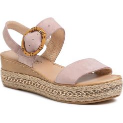 Espadryle LASOCKI - P544A Pink. Różowe espadryle damskie Lasocki, bez wzorów, ze skóry, bez obcasa, na obcasie. Za 169,99 zł.
