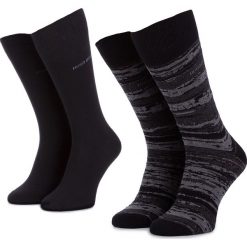 Zestaw 2 par wysokich skarpet męskich BOSS - 2P Rs Stripe Cc 50414712 001. Czarne skarpetki męskie Boss, bez wzorów, z elastanu. W wyprzedaży za 59,00 zł.