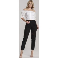 Czarne Jeansy Mom Fit Adomene. Czarne rurki damskie Renee, s, w paski, z jeansu, z podwyższonym stanem. Za 109,99 zł.