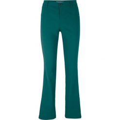 Spodnie wyszczuplające z bengaliny ze stretchem BOOTCUT bonprix głęboki zielony. Zielone spodnie damskie bonprix. Za 69,99 zł.