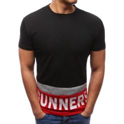 T-shirty męskie z nadrukiem: T-shirt męski z nadrukiem czarny (rx2689)