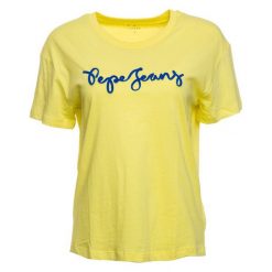 Pepe Jeans T-Shirt Damski Esther M Żółty. Żółte koszulki damskie Pepe Jeans, m, bez wzorów, z jeansu, bez kołnierzyka. Za 169,00 zł.