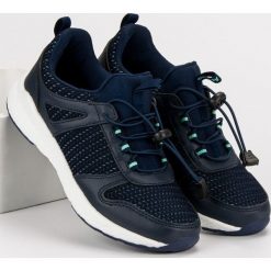 BUTY SPORTOWE ZE ŚCIĄGACZEM. Niebieskie buty sportowe damskie marki AX BOXING, bez wzorów, sportowe. Za 77,00 zł.