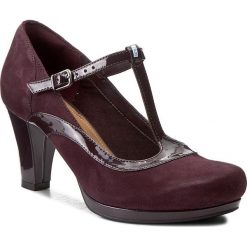 Creepersy damskie: Półbuty CLARKS - Chorus Pitch 261288214 Aubergine