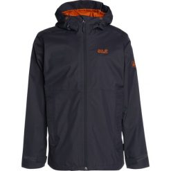 Jack Wolfskin ARROYO MEN Kurtka hardshell ebony. Szare kurtki sportowe męskie marki Jack Wolfskin, m, bez wzorów, z materiału, bez kaptura, outdoorowe. W wyprzedaży za 471,20 zł.