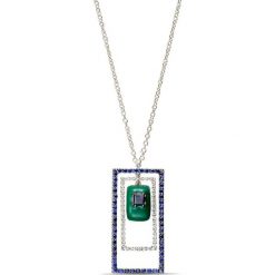 Naszyjniki damskie: Naszyjnik – złoto białe 750, Brylant 0,39ct…