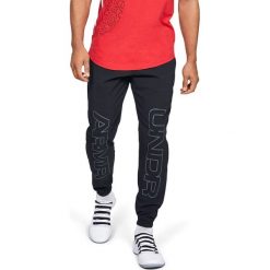 Under Armour Baseline Spodnie dresowe Czarny. Czarne spodnie męskie Under Armour, l, z nadrukiem, z elastanu. Za 343,95 zł.