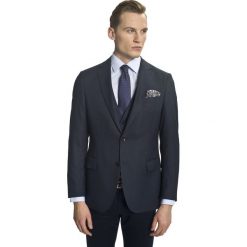 Marynarka fenton granatowy slim fit. Niebieskie marynarki męskie Recman, m, bez wzorów. Za 379,99 zł.