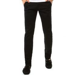 Chinosy męskie: Spodnie męskie chinos czarne (ux1096)