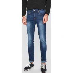 Guess Jeans - Jeansy Angels. Niebieskie spodnie chłopięce Guess Jeans, z aplikacjami, z bawełny. W wyprzedaży za 299,90 zł.