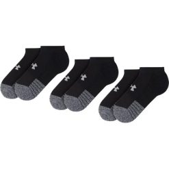 Zestaw 3 par niskich skarpet unisex UNDER ARMOUR - Heatgear No Show Sock 1346755-001 Black. Czarne skarpetki damskie Under Armour, bez wzorów, z elastanu. Za 49,00 zł.