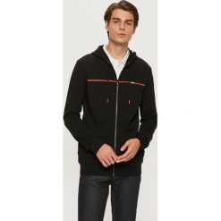 Hugo - Bluza. Czarne bluzy męskie HUGO, s, z nadrukiem, z bawełny, z kapturem, bez rękawów, z kapturem. Za 499,90 zł.