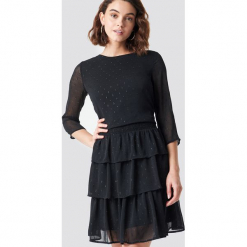 Rut&Circle Sukienka w brokatowe kropki - Black. Czarne sukienki damskie Rut&Circle, bez wzorów, bez kołnierzyka, bez rękawów, mini. W wyprzedaży za 121,47 zł.