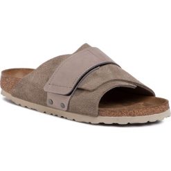 Klapki BIRKENSTOCK - Kyoto 1015573 Taupe. Szare klapki damskie Birkenstock, bez wzorów, ze skóry, bez obcasa. Za 439,00 zł.