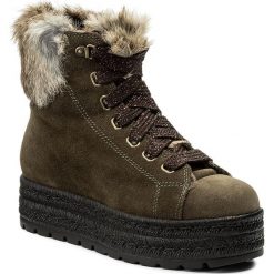 Botki KANNA - KI7888 Suede Leccio. Zielone botki damskie zamszowe marki Kanna. W wyprzedaży za 409,00 zł.