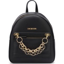 Love Moschino Plecak Czarny. Czarne plecaki damskie Love Moschino, bez wzorów, z materiału. Za 927,95 zł.